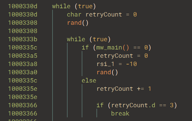 Initial loop that retries if &ldquo;mw_main&rdquo; fails